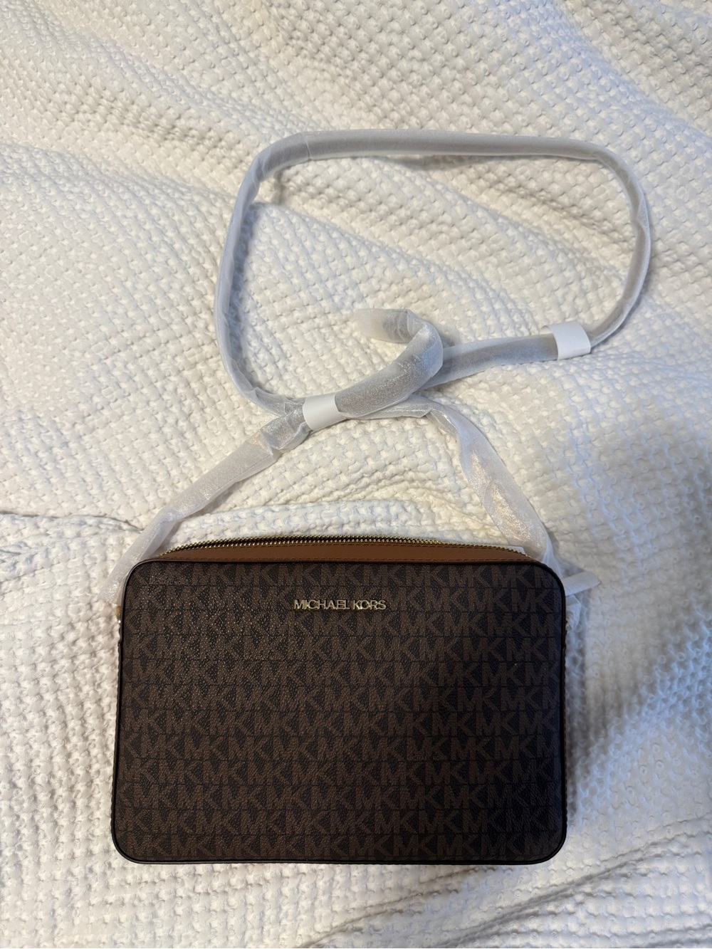 Michael Kors Brown Signature Crossbody Jet Set